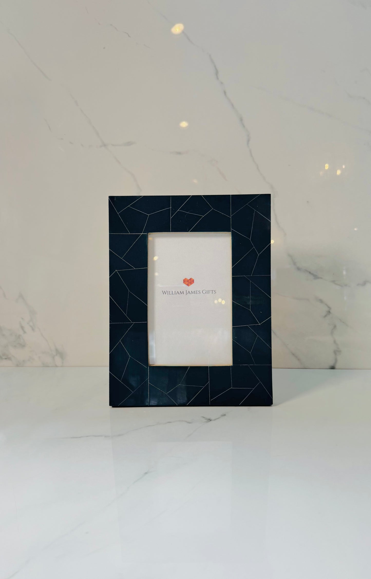 Navy Geometric Photo Frame - 4x6