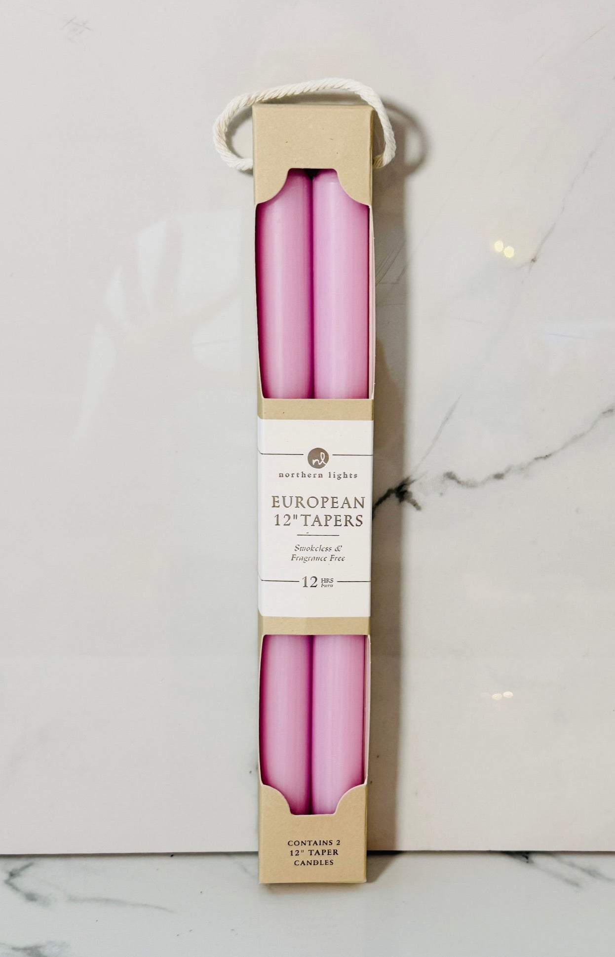 Soft Pink Taper Candles - 12"