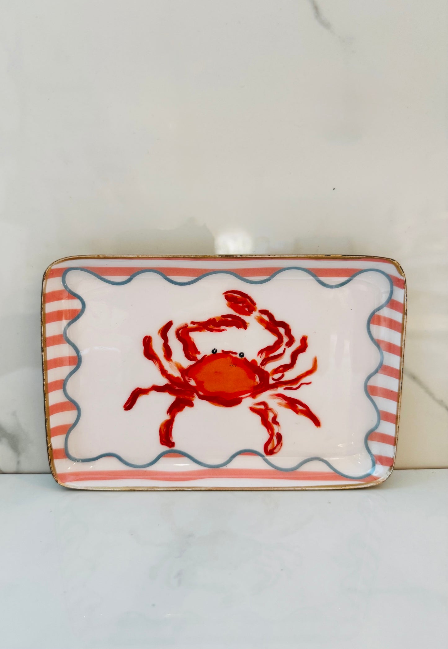 Crab Enamel Trinket Tray