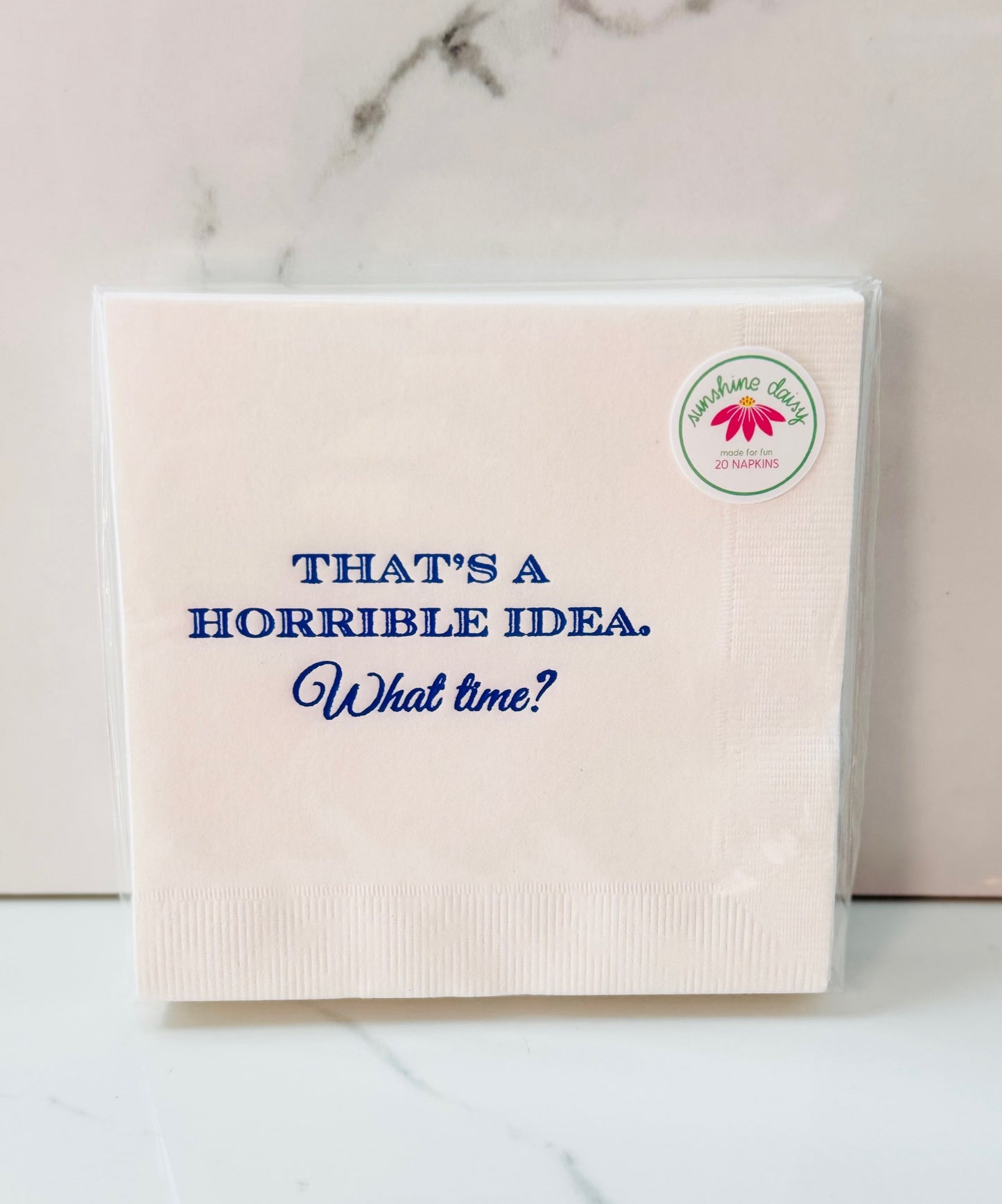 That's A Horrible Idea Cocktail Napkin