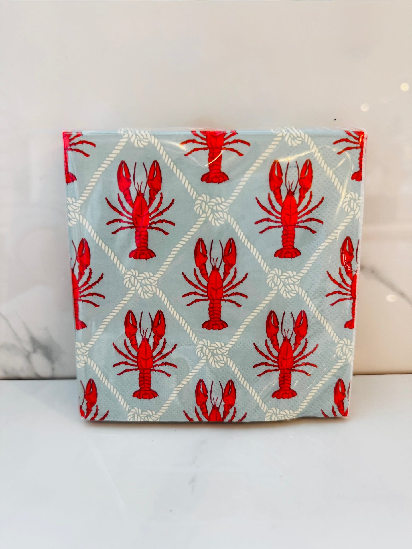 Lobster & Knots Cocktail Napkin