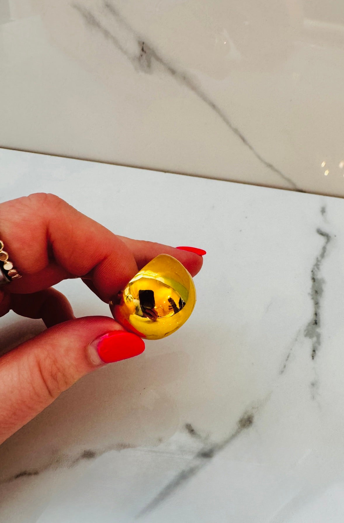 Gold Statement Ring - Size 7