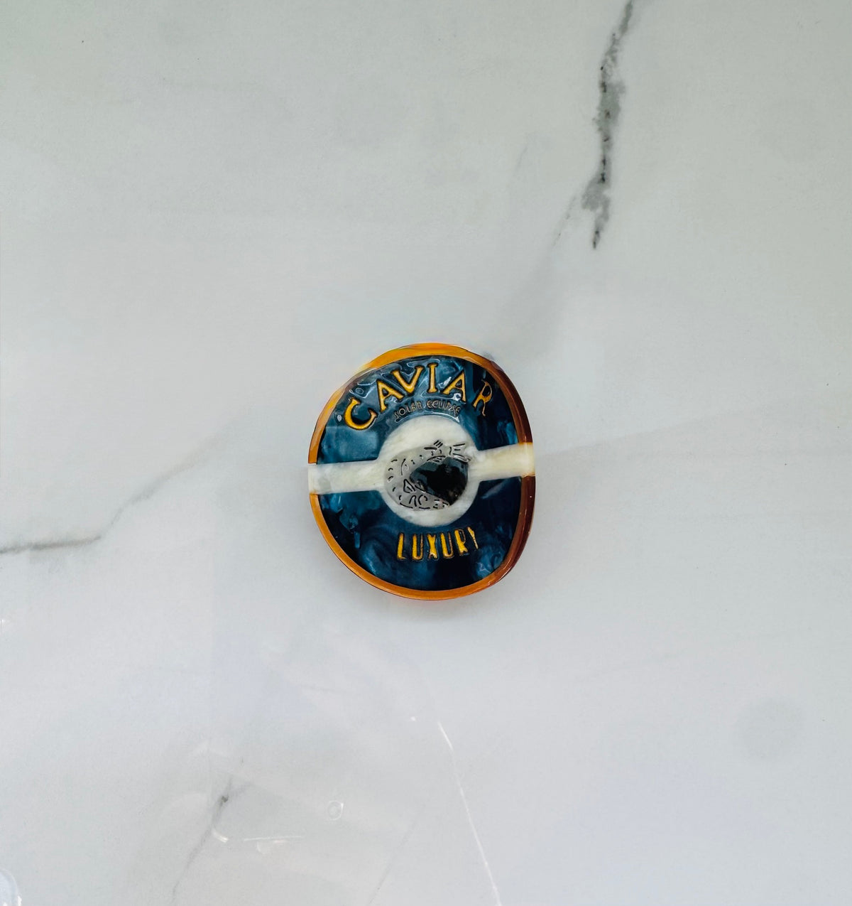 Hand Painted Caviar Hair Clip