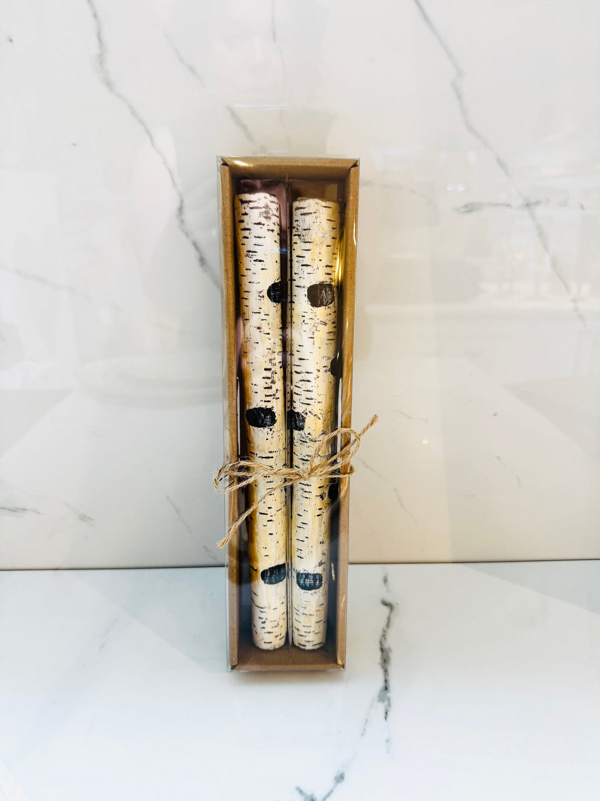 Birch Taper Candle Set