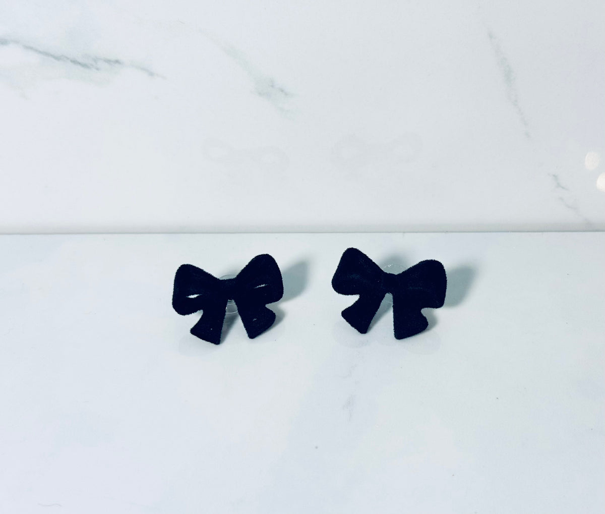 Black Velvet Bow Earrings