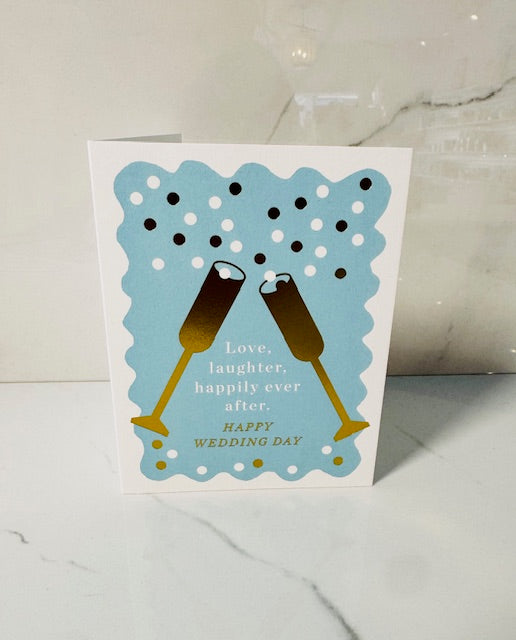 Champagne Wedding Card