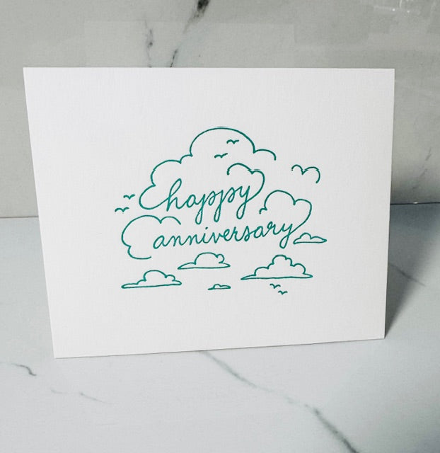 Happy Anniversary Cloud Card