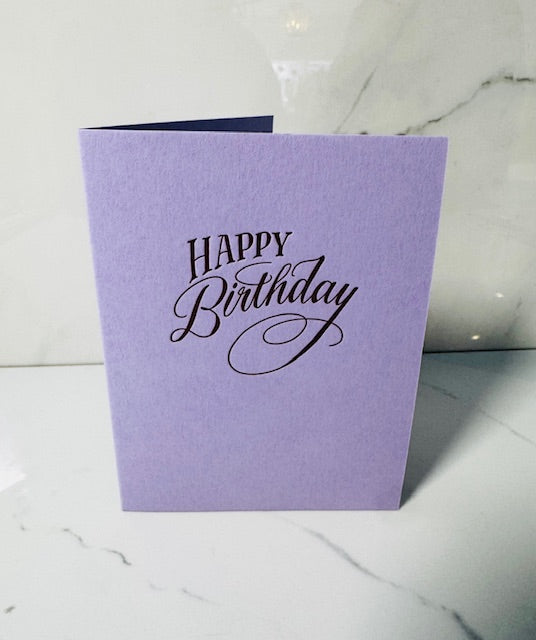 Happy Birthday Script Card