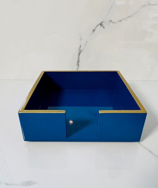 Navy Cocktail Napkin Caddy