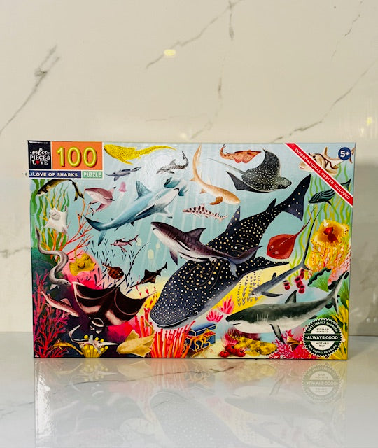 Love of Sharks - 100 Piece Puzzle