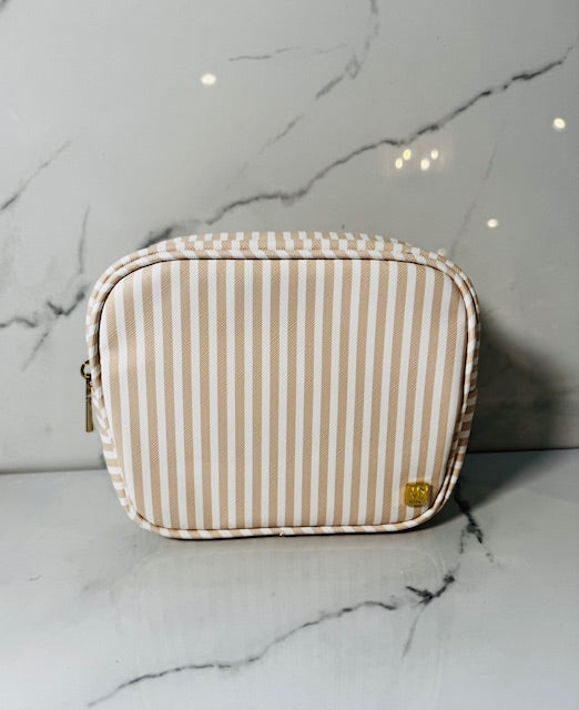 Glow Stripe Zip Bag - Sand