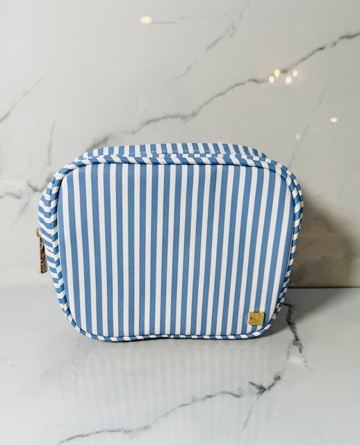 Glow Stripe Zip Bag - Chambray