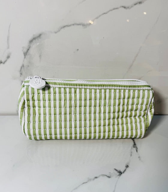 Sage Stripe Zip Bag