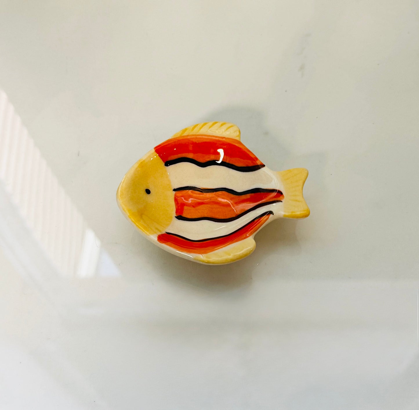Yellow and Orange Fish Tidbit Dish
