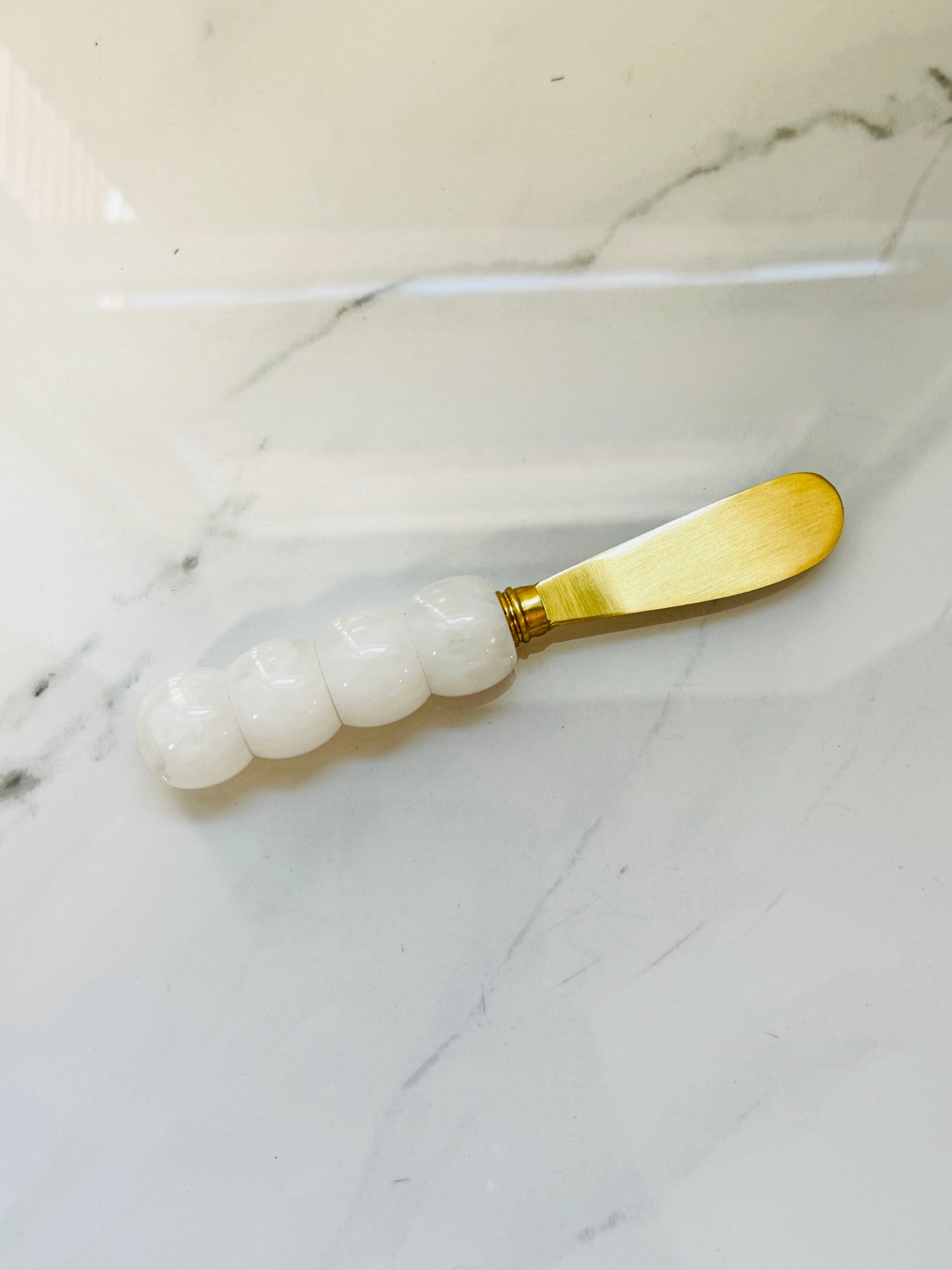 White Beaded Ceramic Spreaders