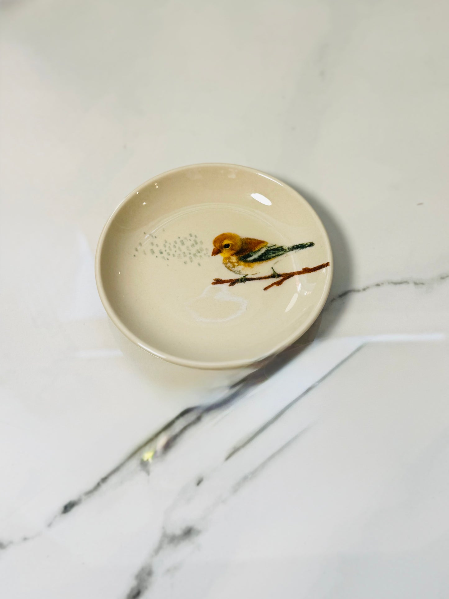 Tan Bird Tidbit Dish