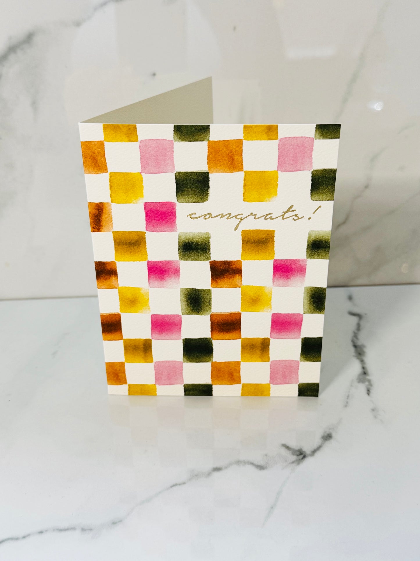 Checkerboard Congrats Greeting Card