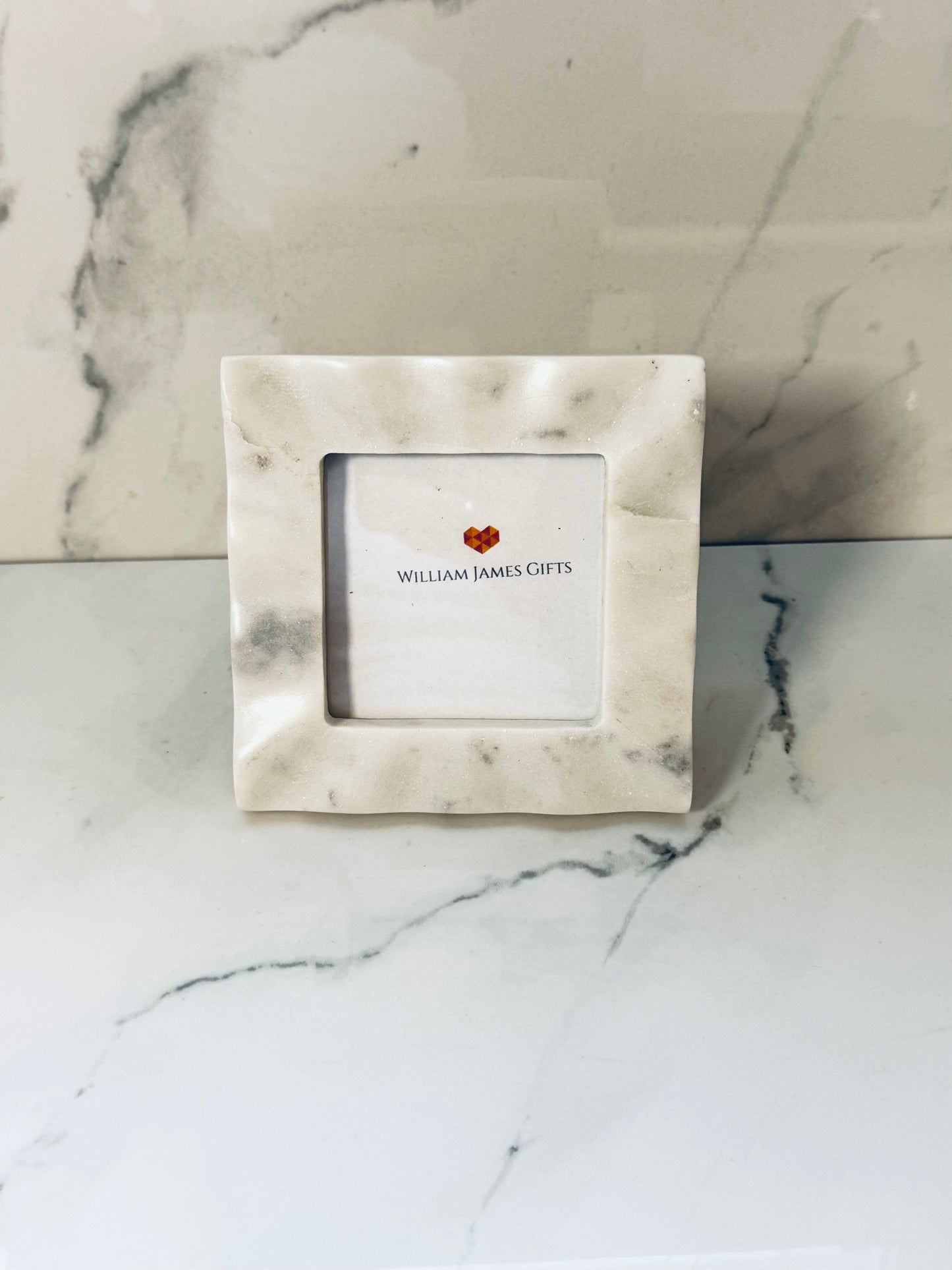 Square Ruffled Marble Photo Frame