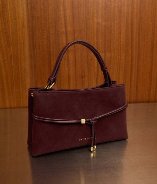 Cherry Suede Crossbody Bag