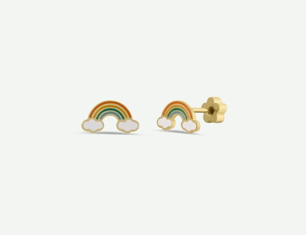 Rainbow Enamel Kids Earrings