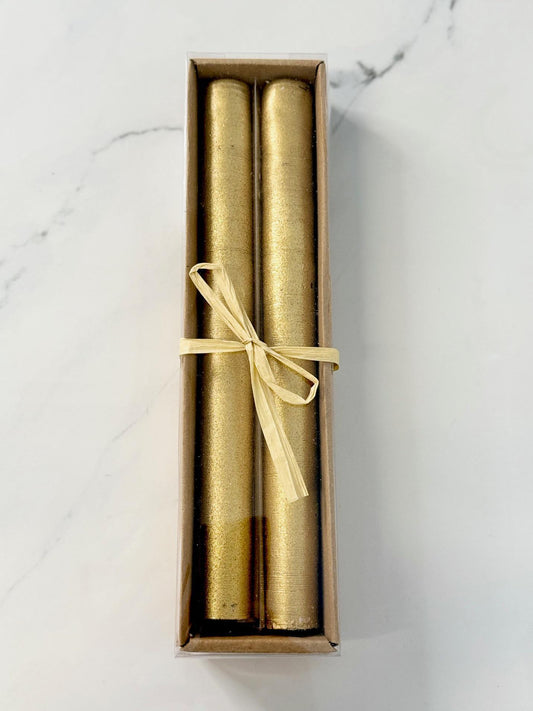 Gold Leaf Candle Sticks