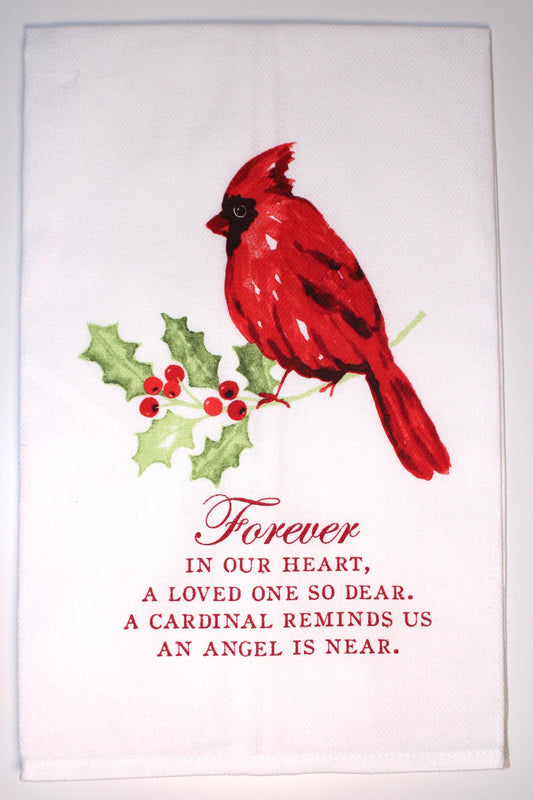 Cardinal Forever in Our Heart Hand Towel