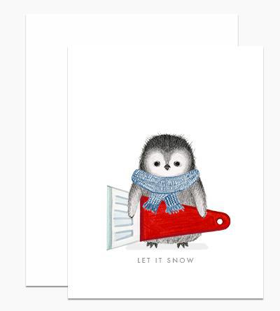 Let It Snow Penguin Card