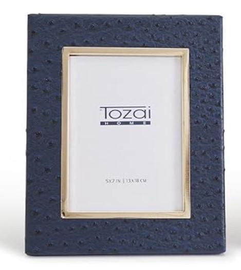 Navy Ostrich Frame 5x7