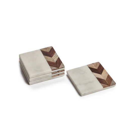 Marble and Chevron Coasters