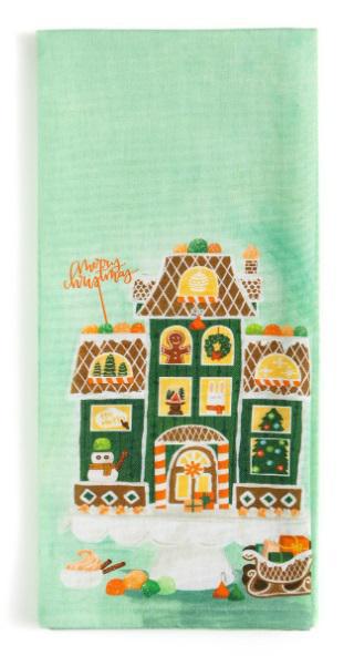 Gingerbread House Tea Towel