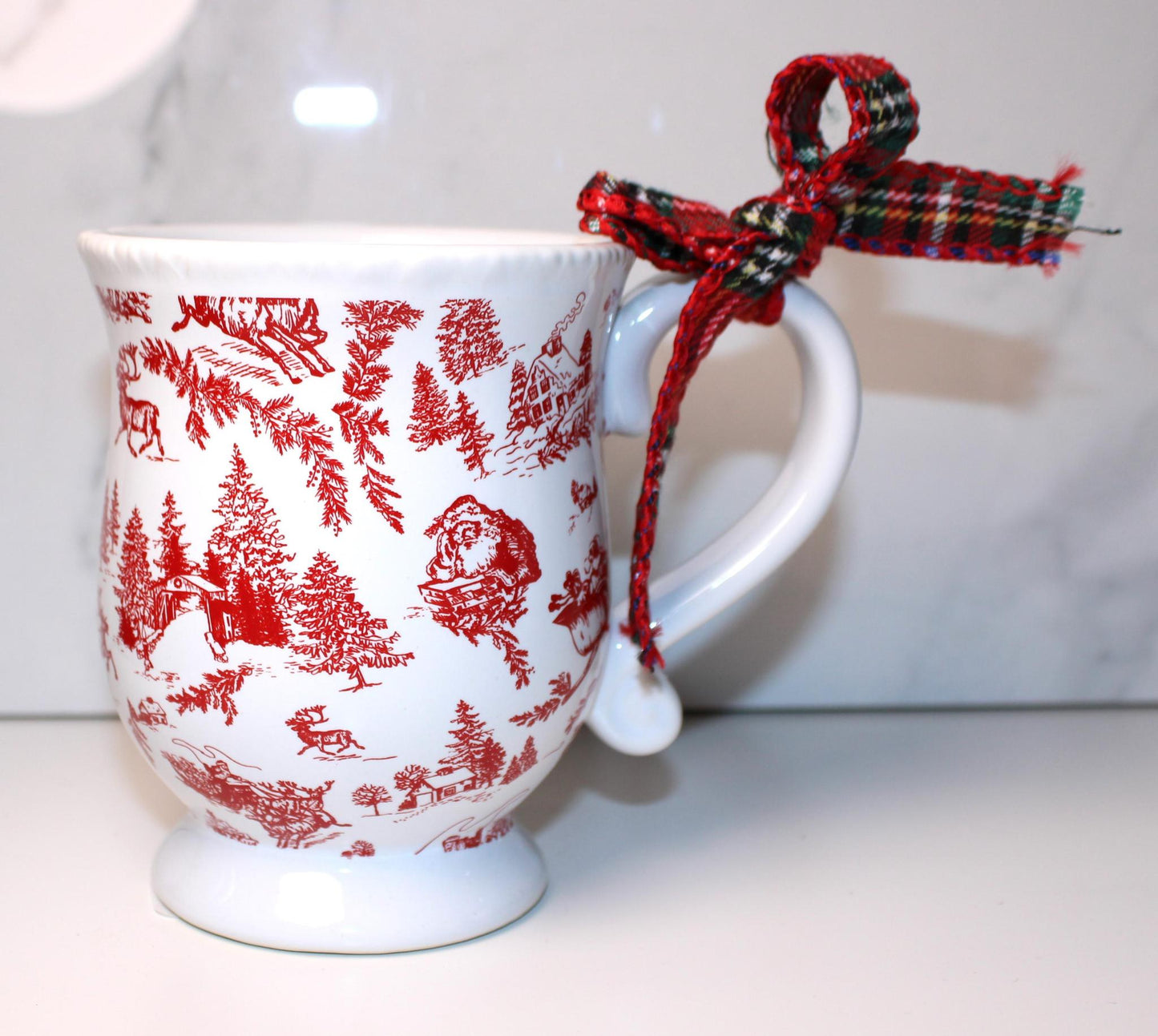 Christmas Toile Sleigh Mug