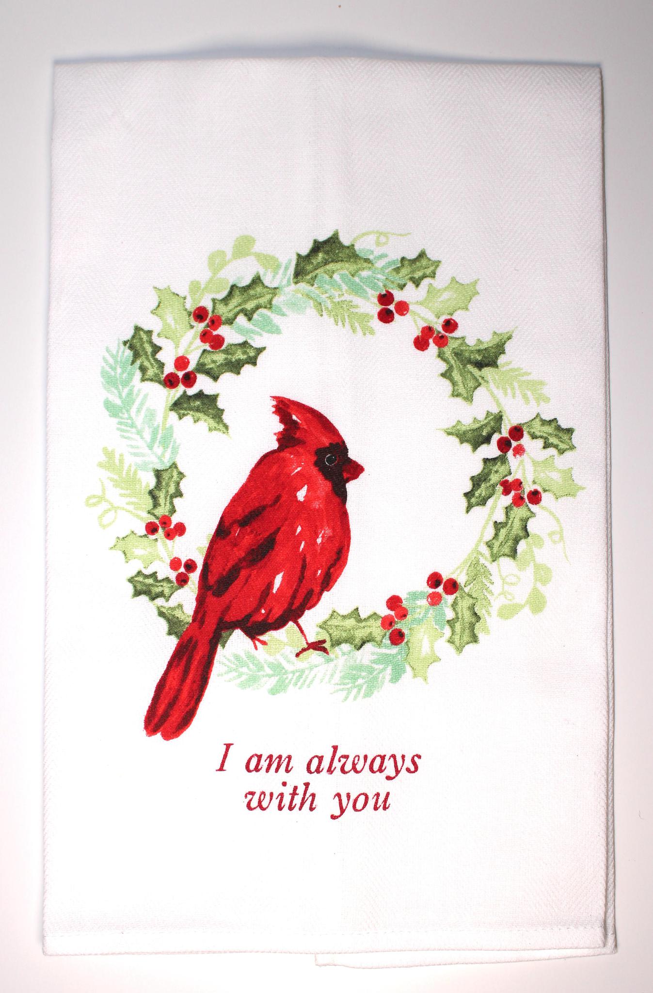 Cardinal I Am Always With You Hand Towel