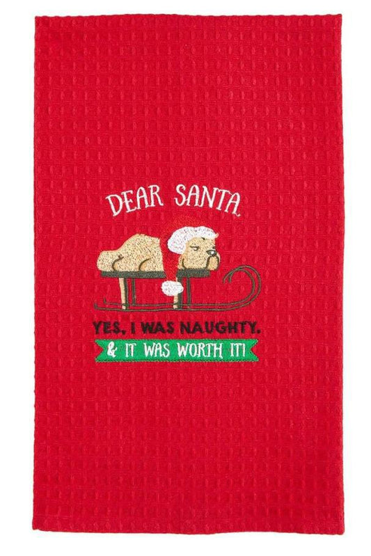 Dear Santa I Was Naughty Hand Towel