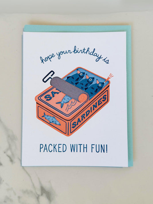 Sardine Birthday Card