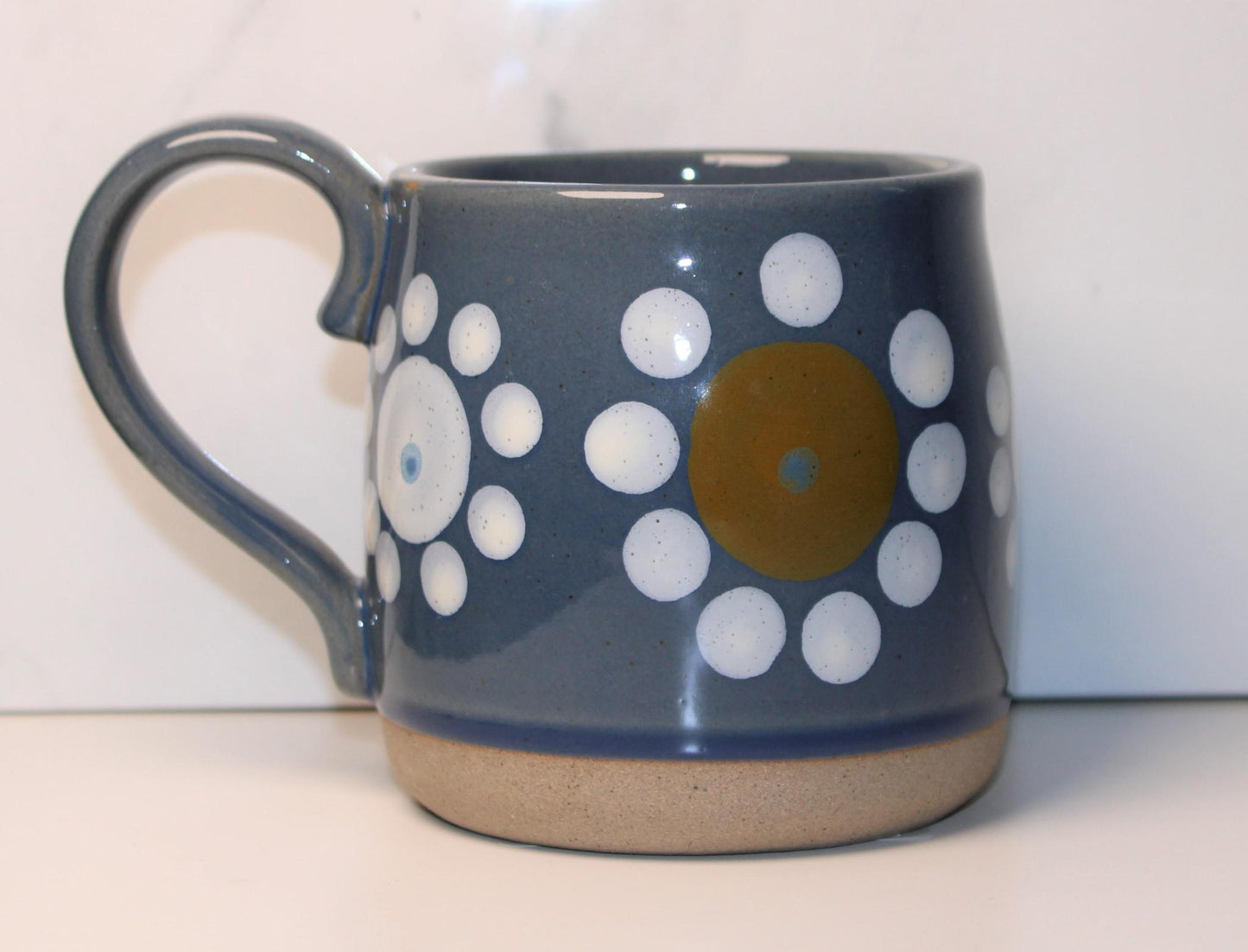 Blue, White and Yellow Floral Mug