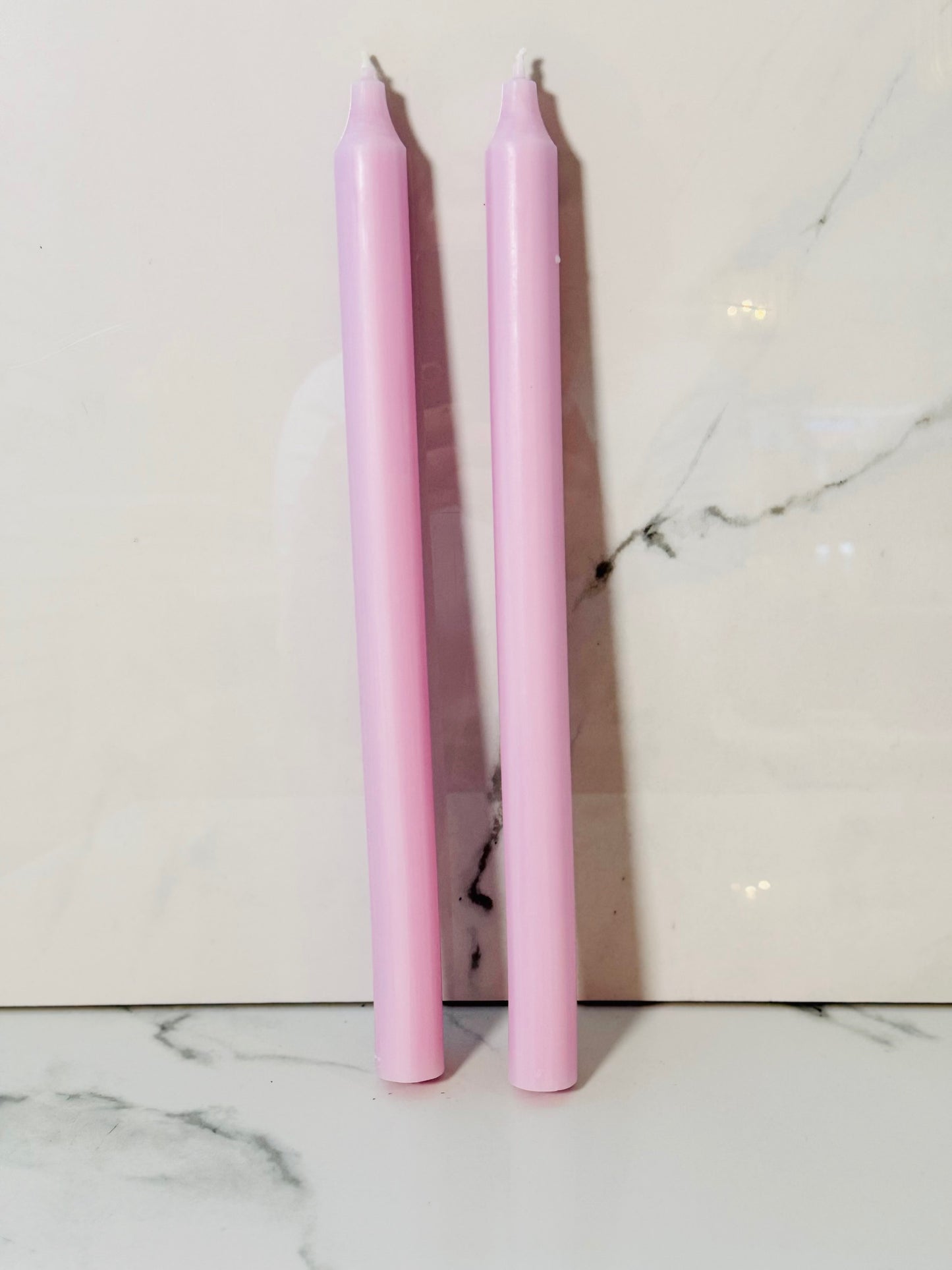 Soft Pink Taper Candles - 12"