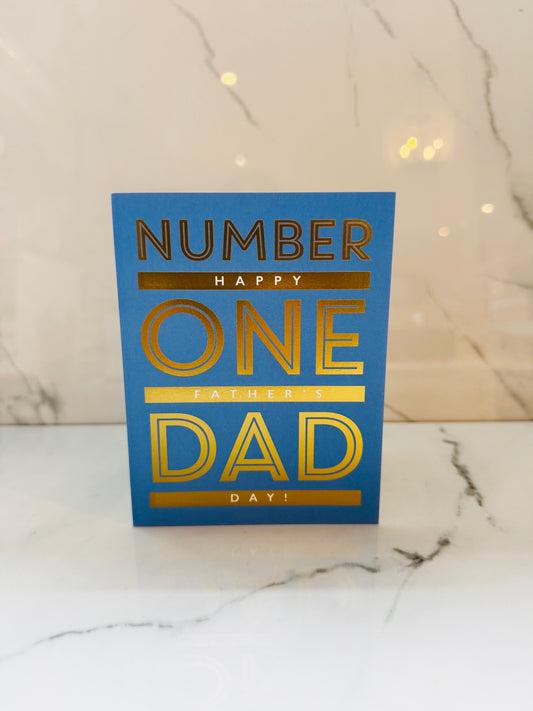 Number 1 Dad Card