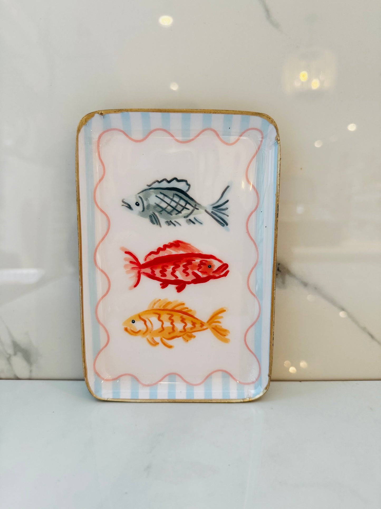 Fish Enamel Trinket Tray