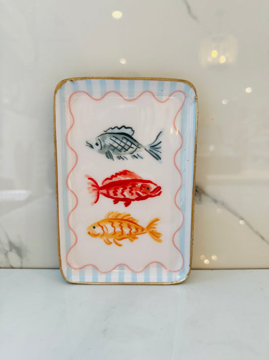 Fish Enamel Trinket Tray