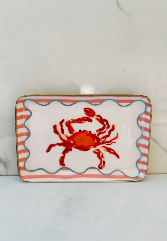 Crab Enamel Trinket Tray