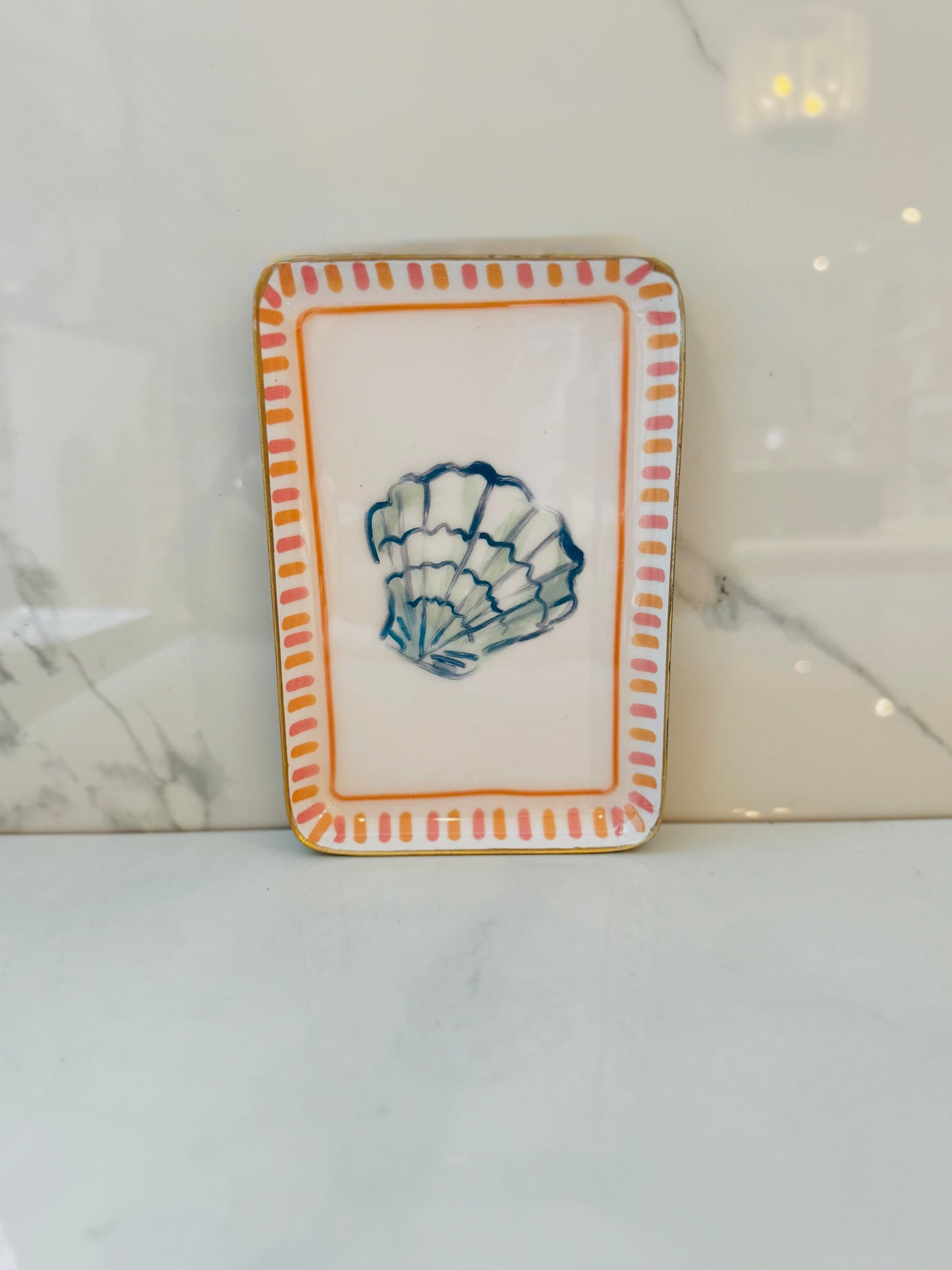 Shell Enamel Trinket Tray