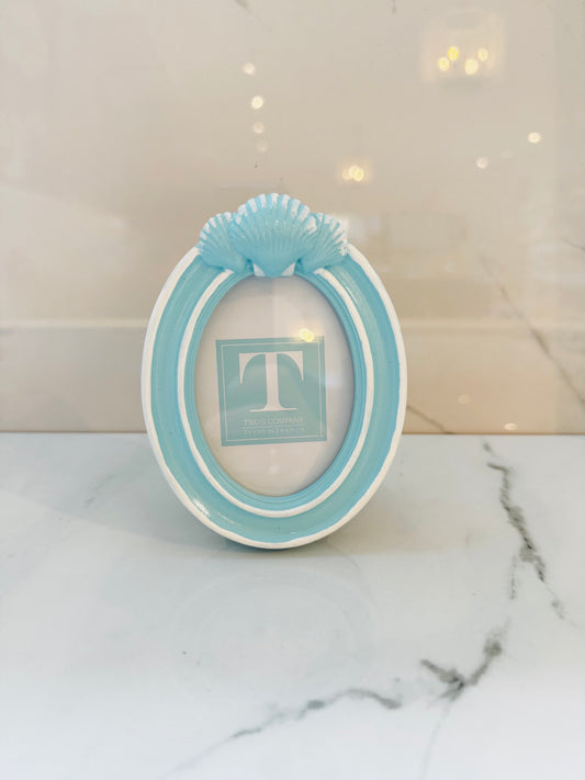 Small Oval Blue Shell Frame