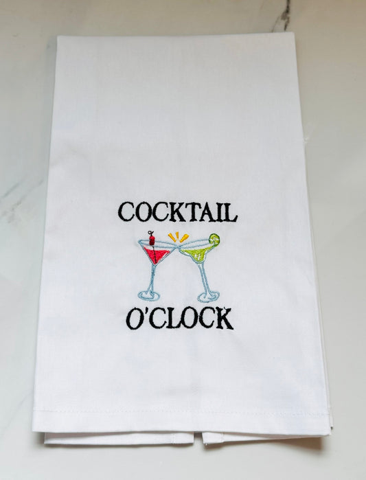 Cocktail O'clock Hand Towel