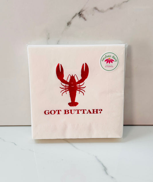 Got Buttah? Lobster Cocktail Napkin