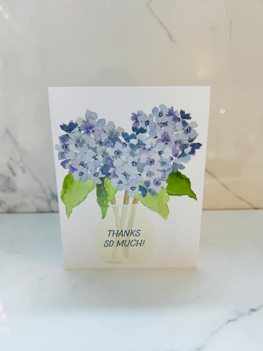 Hydrangea Thank You Card