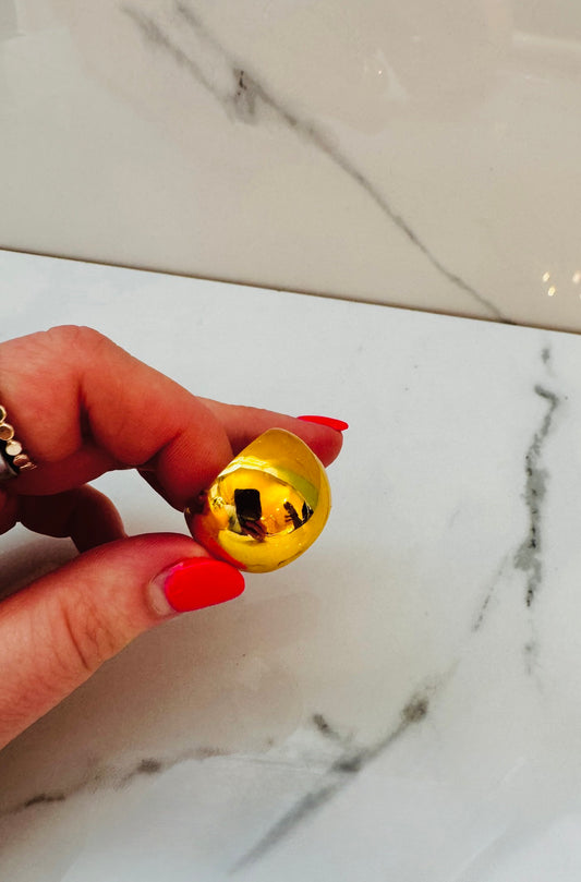 Gold Statement Ring - Size 7