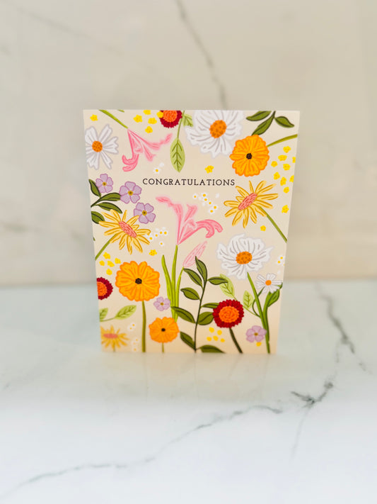 Wildflowers Congrats Card