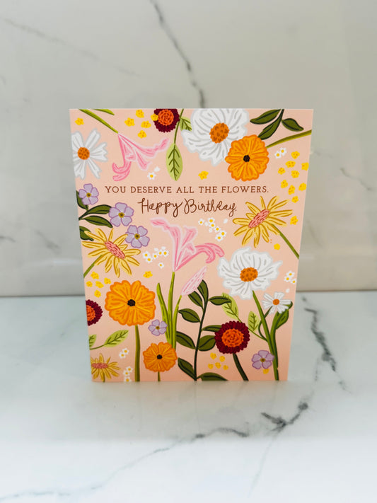 All The Flowers Birthday Card