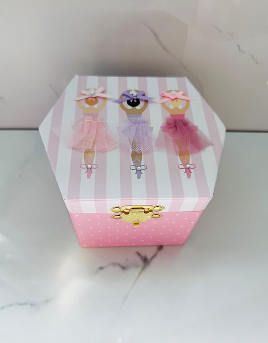 Three Ballerinas Musical Jewelry Box