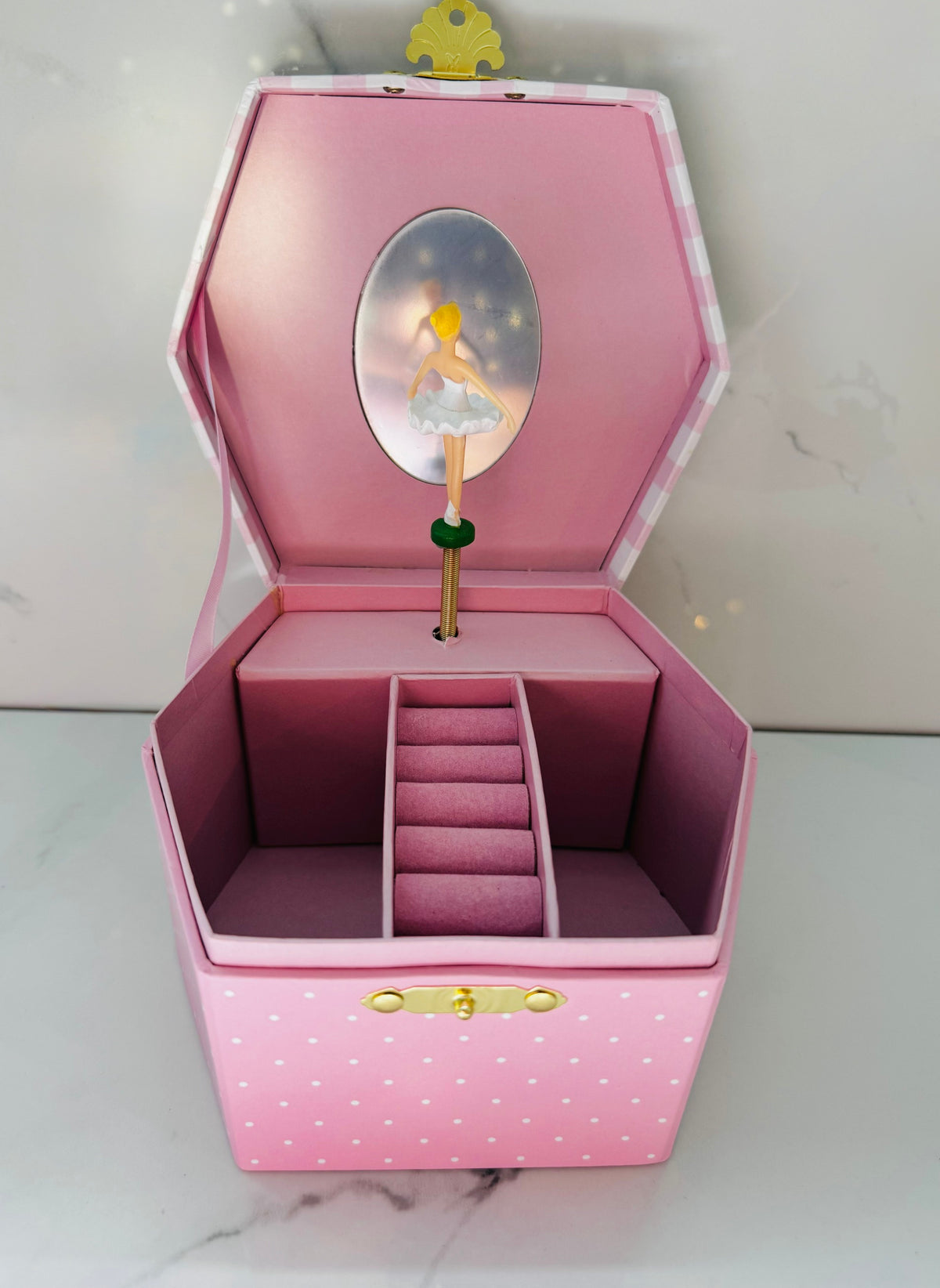 Three Ballerinas Musical Jewelry Box